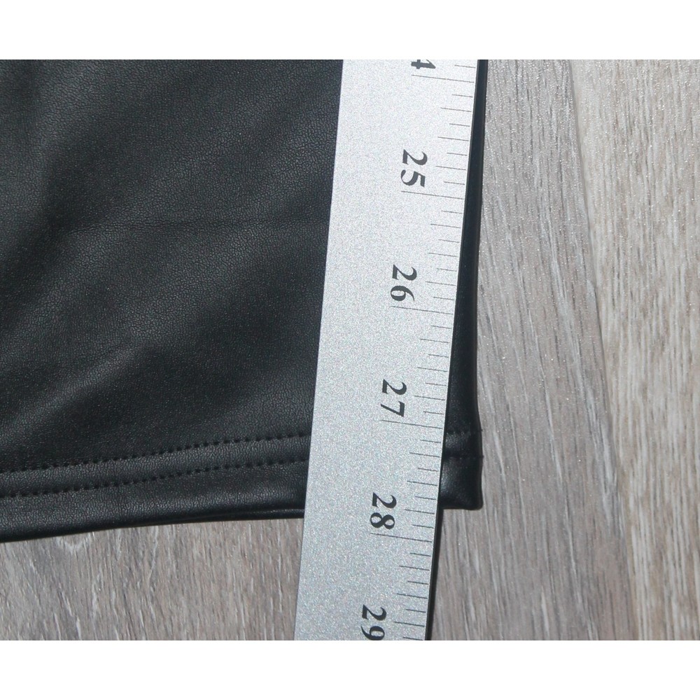 Faux Leather Black Leggings Pants Size XL High Waist Robert Matthew - Picture 7 of 7